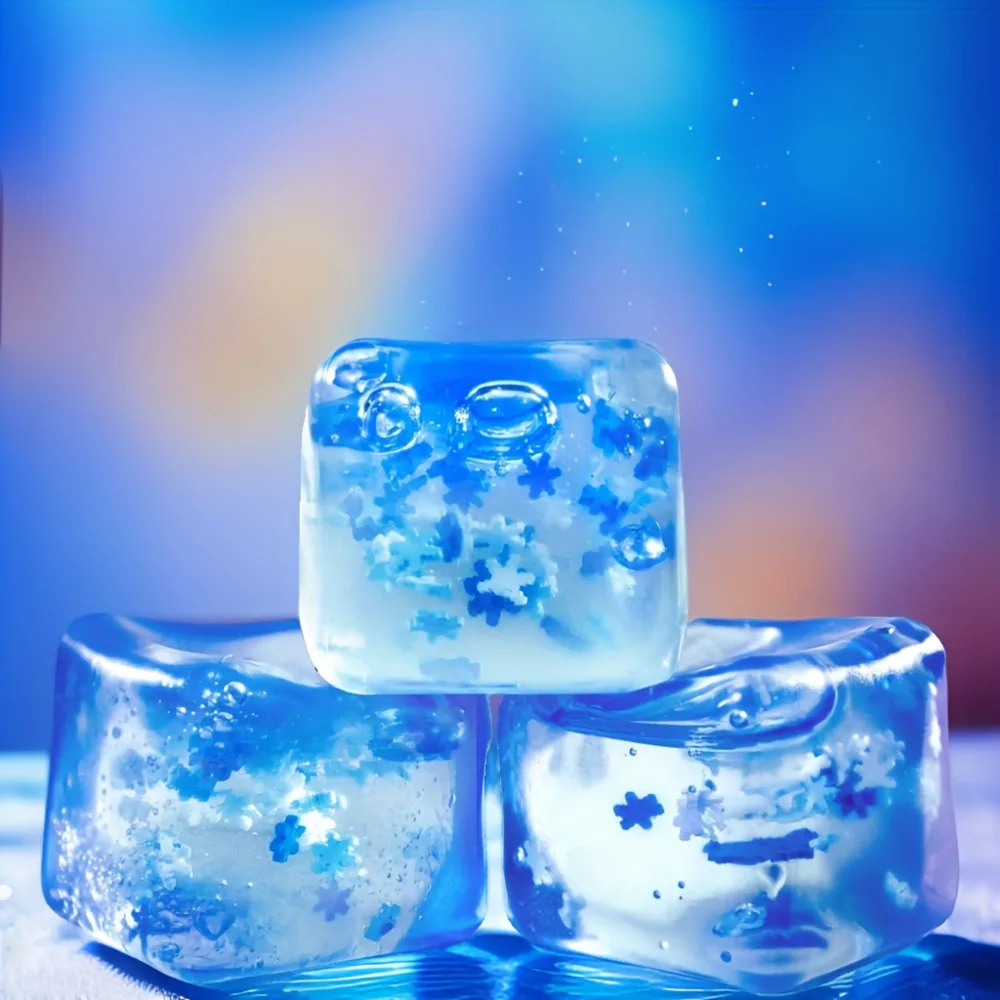Bolas antiestrés de cubitos de hielo blandos para niños y adultos, alivio de la ansiedad, divertidos juguetes calmantes para el estrés, 1 ud. - imagen 2