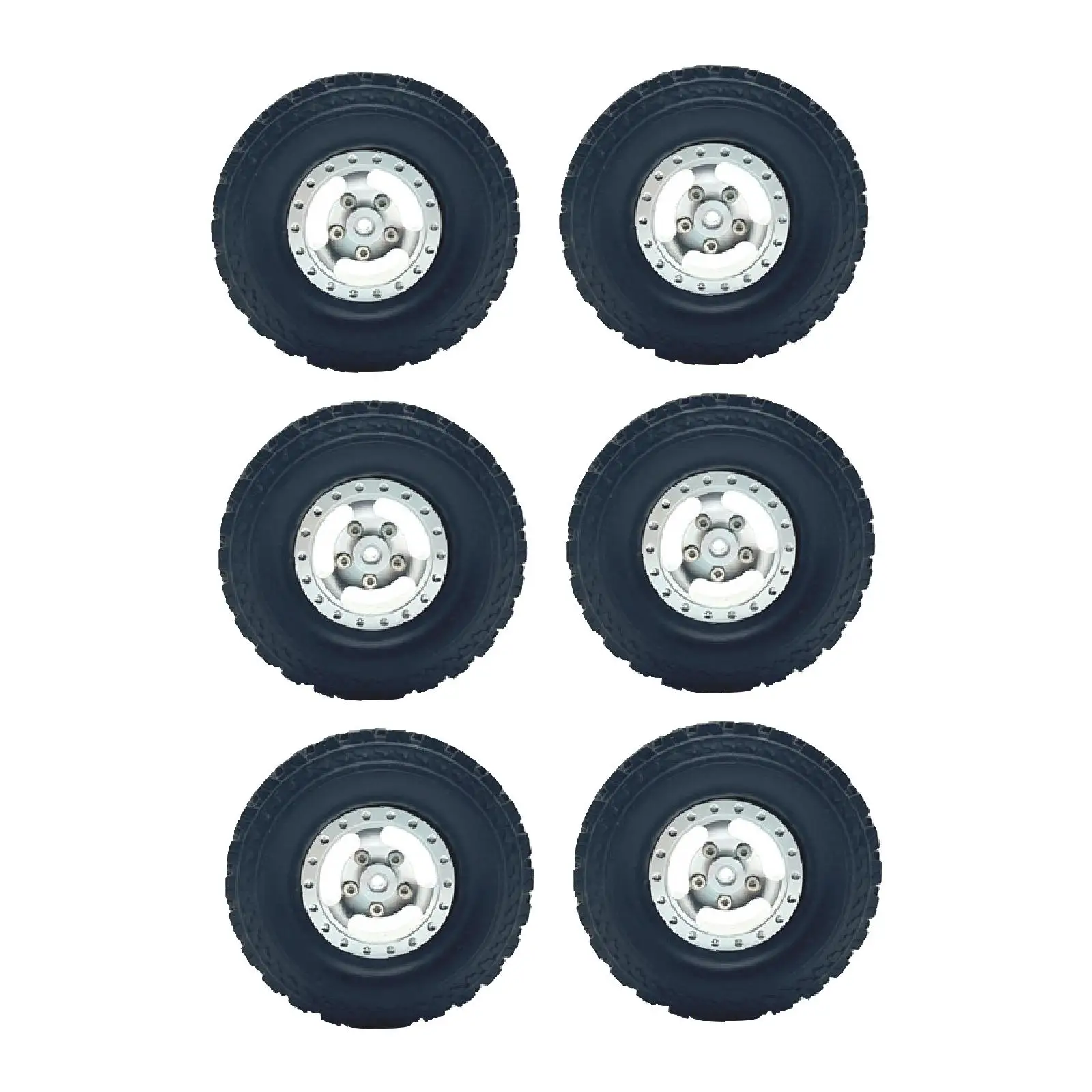 6x 1/12 1/16 RC Car Wheel Rim and Tires Easy to Install Sturdy Replacement DIY Tools RC Desert Wheels for RC Crawler Car RC Car