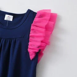 Vestido de niña unicornio con mangas voladoras DXTON verano
