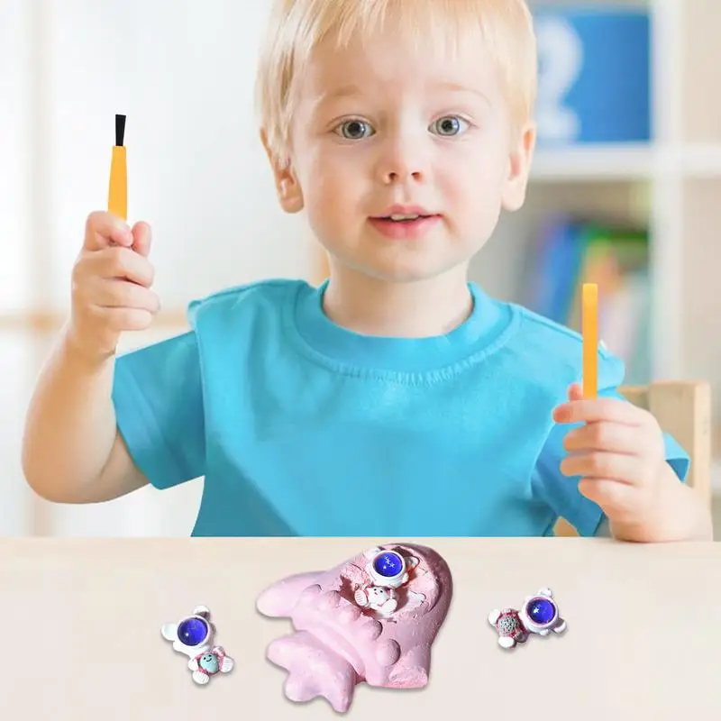 Kit de excavación de gemas en forma de cohete, juego de excavación de cristal para niños, excavación de piedras preciosas, excavación de cristal - imagen 2