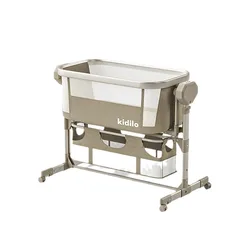 Kidilo cuna portátil plegable eléctrica con barandillas