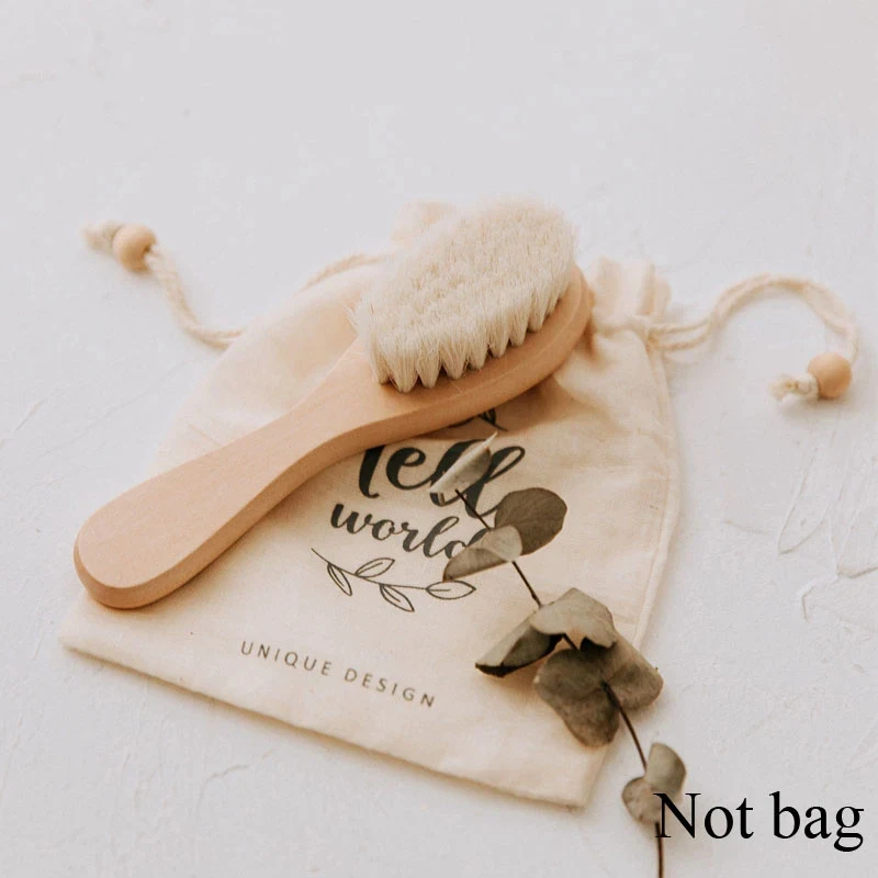 WizInfant cepillo de madera para bebé – Lana natural pura masajeador - imagen 5