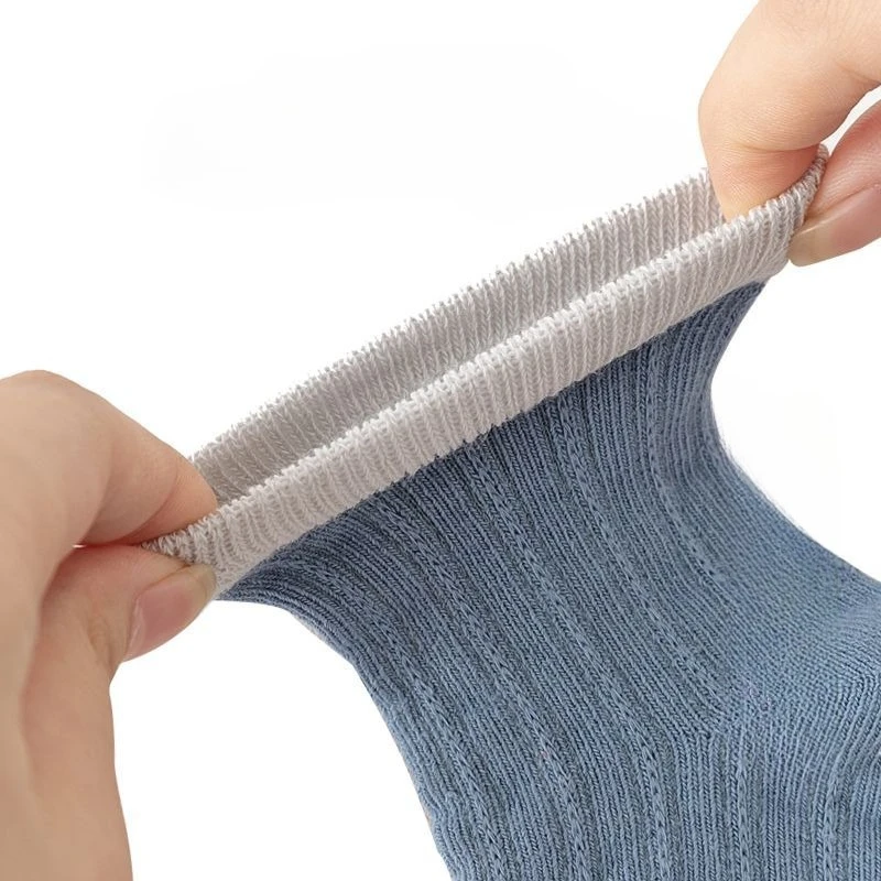 Somenie 5 pares de calcetines unisex para recién nacidos, accesorios de ropa de otoño e invierno, calcetines a media pantorrilla para niños y niñas de 0-1-3-5 años - imagen 4