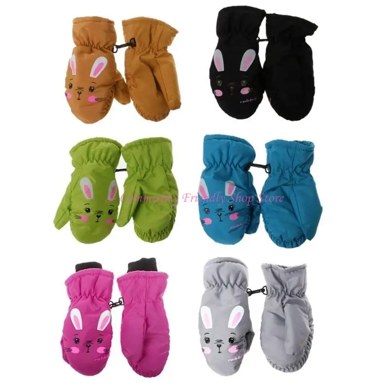 Guantes esquí a prueba viento forro polar niños niñas - imagen 5