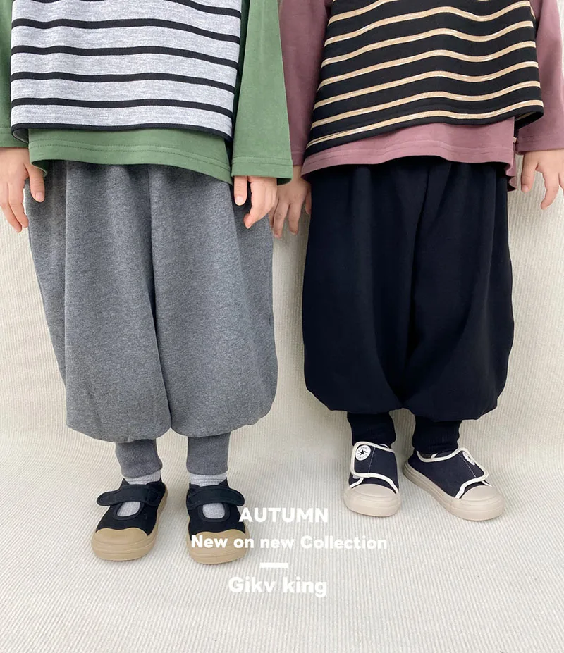 MILANCEL, nuevos pantalones de chándal de otoño para niños, 1-6T, Color sólido, pantalones sencillos para correr finos para niños, pantalones sueltos versión coreana para niños - imagen 3