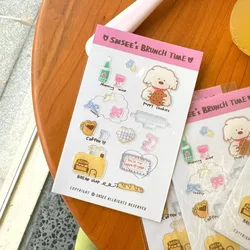 Pegatinas gel con cachorro para funda de móvil DIY infantil original