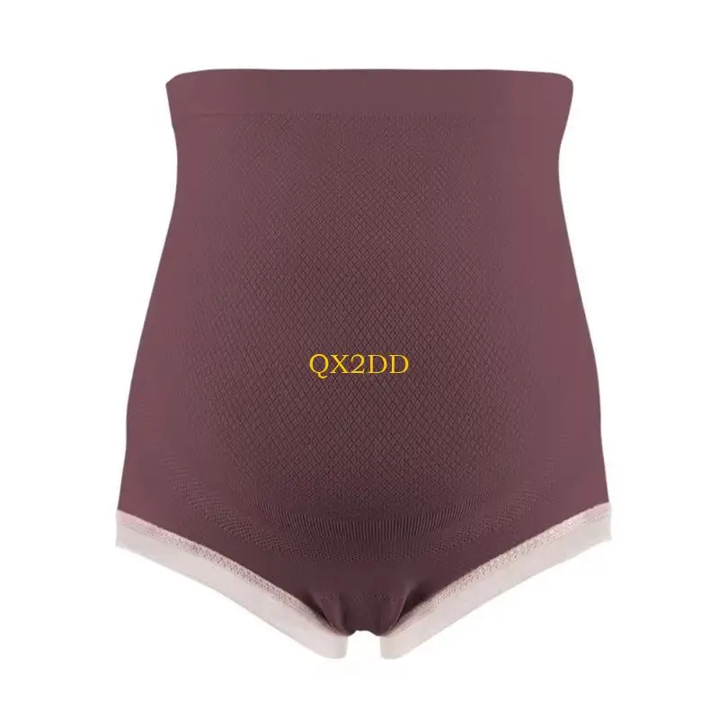 Ropa interior maternidad elástica cintura QX2D Nylon transpirable para embarazo cómodo - imagen 3