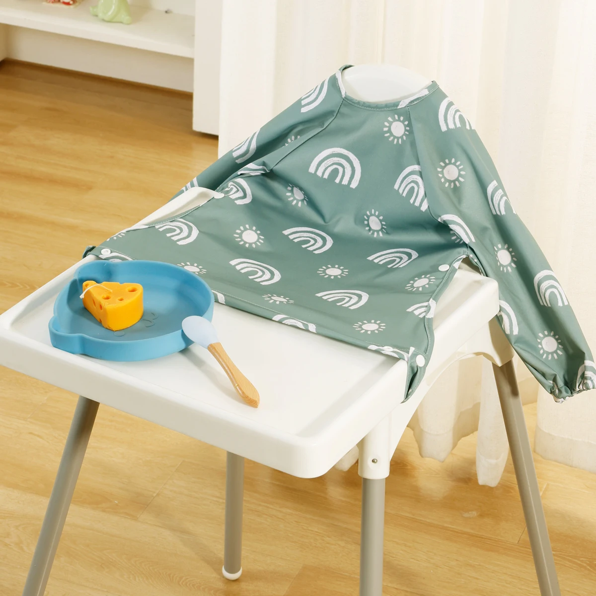 HappyFlute babero bebé manga larga impermeable con correa elástica - imagen 3
