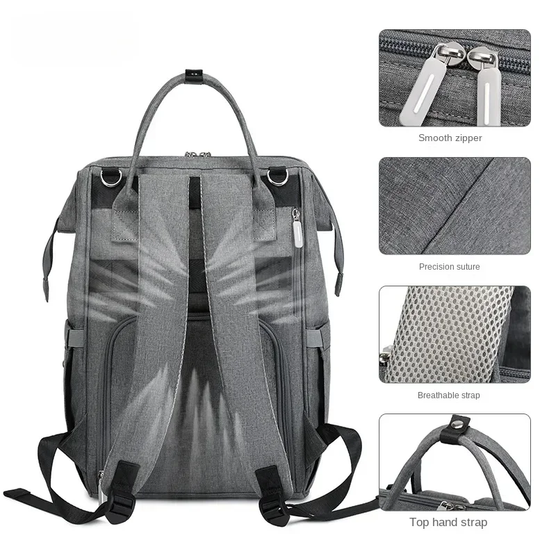 Bolsa de pañales de doble hombro EG119 Premium, mochila de maternidad de gran capacidad, bolso de moda 2024 para mamá, madre e hija - imagen 4