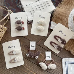 Horquillas infantiles de erizo con bandas y lazos – Accesorios cabello