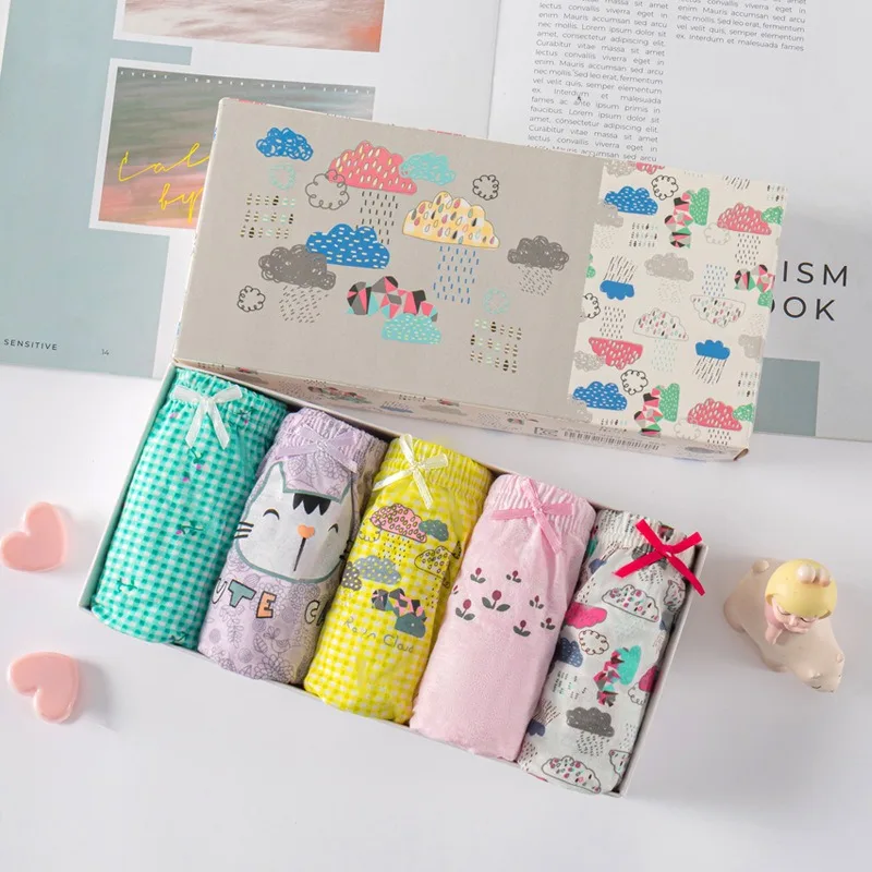 Braguitas de algodón con estampado de gatos para niñas – Suaves - imagen 4