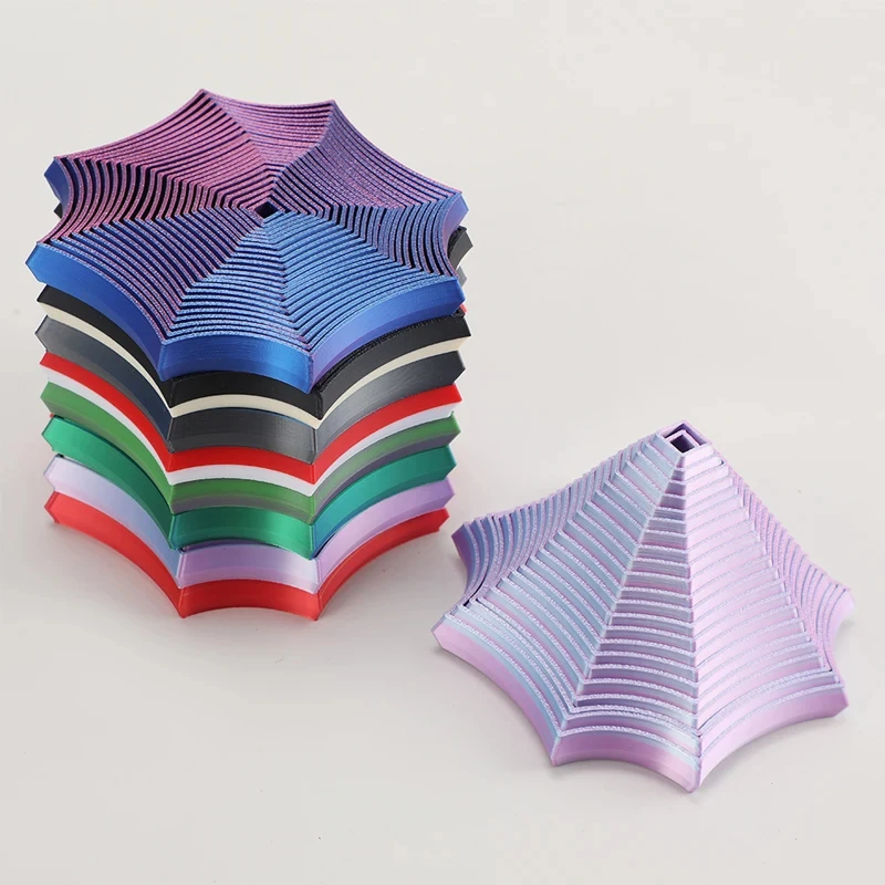 Juguete de ilusión Visual octogonal en espiral con estampado 3D, estrella plegable, juguetes sensoriales antiestrés, regalo de decoración portátil para adultos y niños - imagen 2