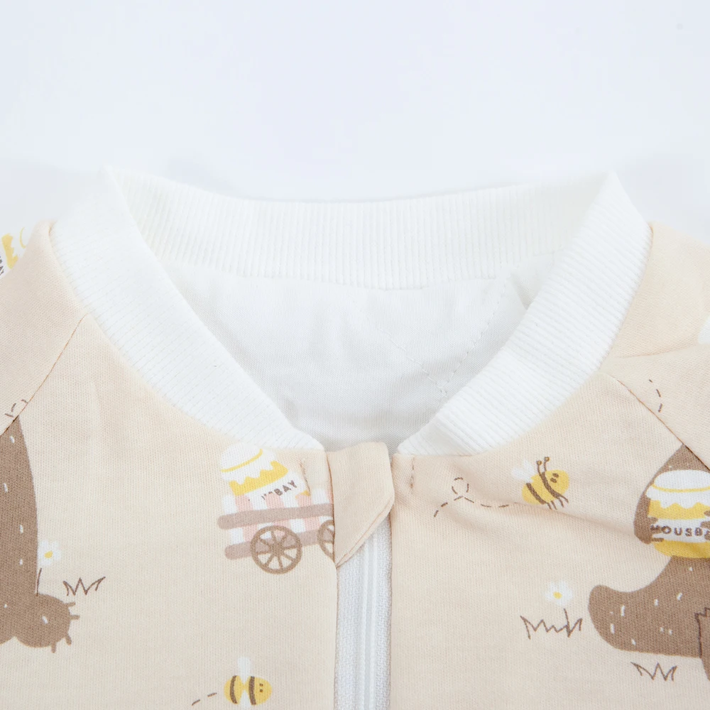 Saco de dormir para bebé en algodón suave con estampado oso y abeja - imagen 3
