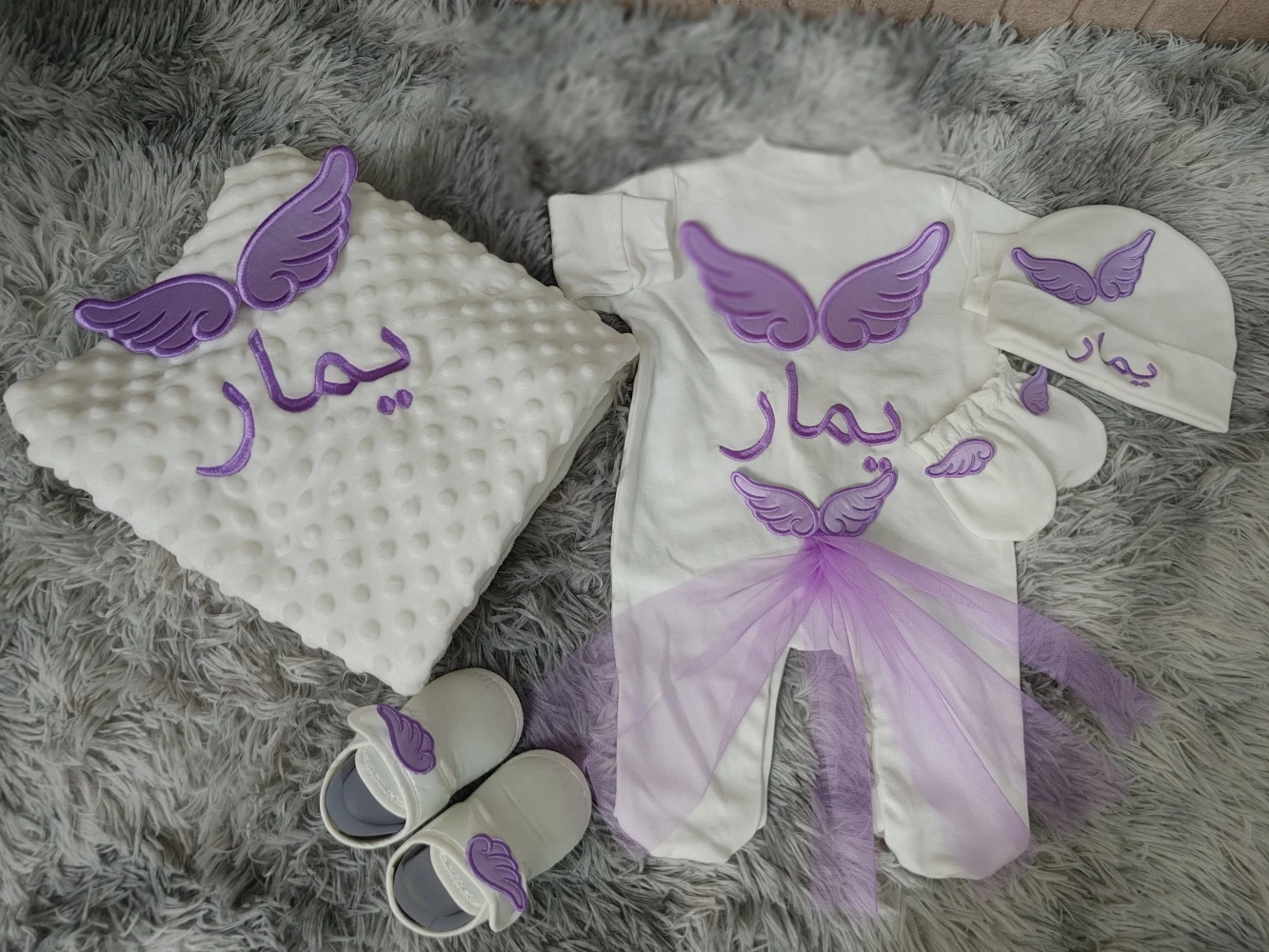 Traje de capa rosa para niña recién nacida, bordado dorado personalizado, nombre de costura, regalo personalizado, traje de Parajam para guardería en casa de bienvenida - imagen 5