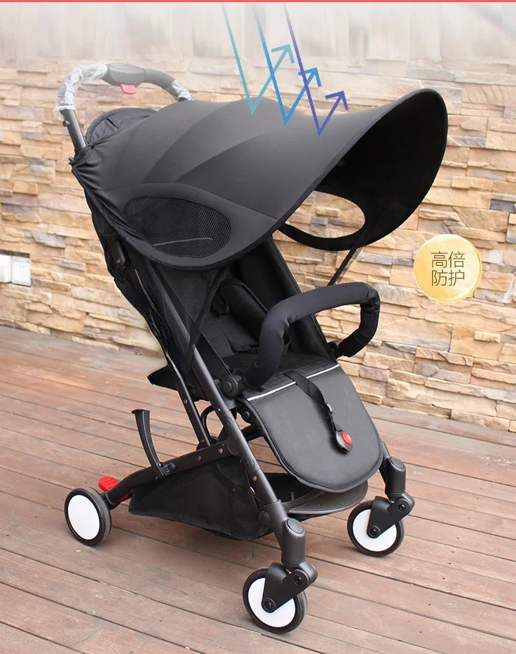 Parasol UV para cochecito de bebé, dosel completo para cochecito, mosquitera, tela para refugio de verano - imagen 4