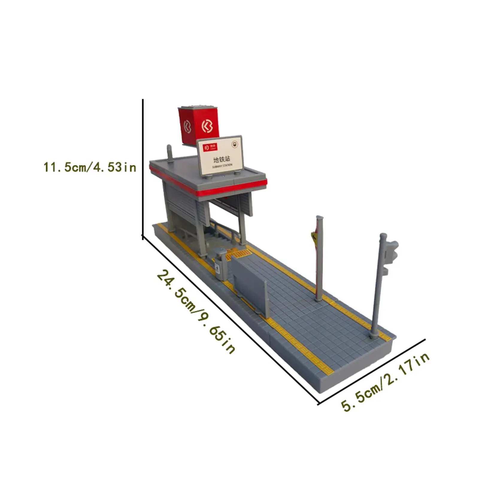 DIY Metro Station Model Miniature Building Model 1:64 Layout Model Railway Educational Learning Toy for Children Girls Adults