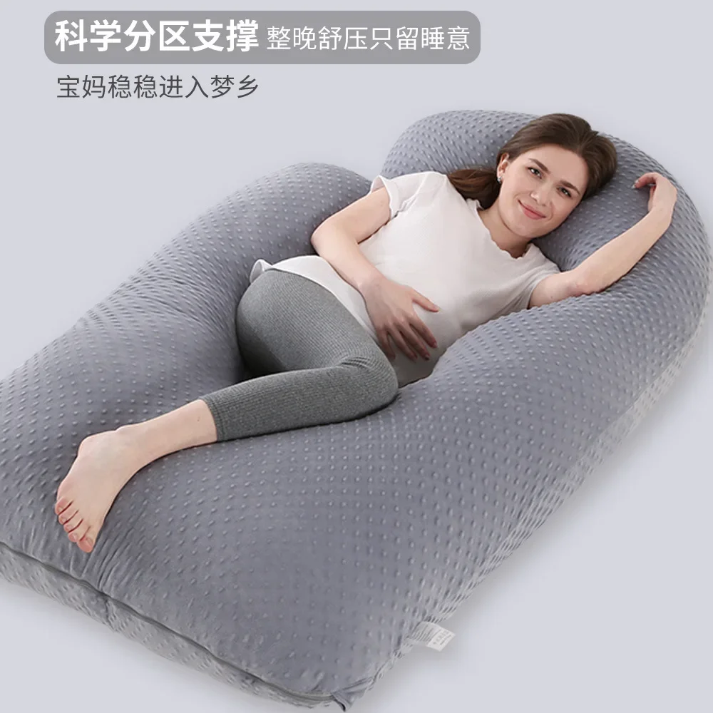 Almohada de embarazo en terciopelo con soporte abdominal - imagen 4