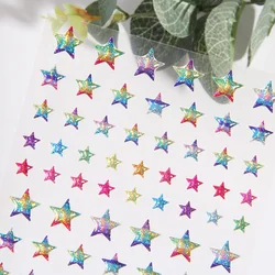 Pegatina 3D de estrella de amor en cristal para cuaderno, movil