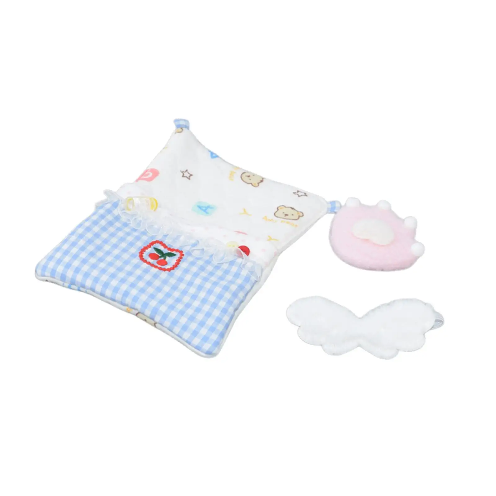 3 Pieces Doll Bedding Accessories Set,Doll Bed Accessories Quilt Pillow and Eye Mask Decorative Cute Comfort Pretend Play 3 Pieces Doll Bedding Accessories Set,Doll Bed Accessories Quilt Pillow and Eye Mask Decorative Cute Comfort Pretend Play