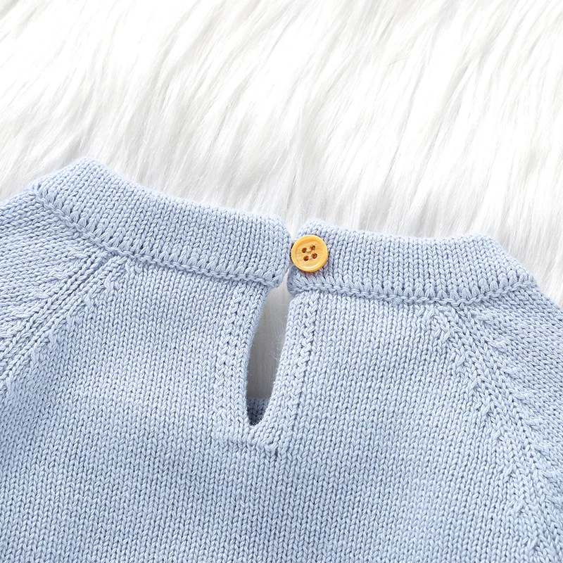 Monos para bebé, ropa tejida con bonito zorro para recién nacidos, trajes de mono para niños y niñas, monos para niños pequeños de otoño e invierno de 0 a 18m - imagen 3