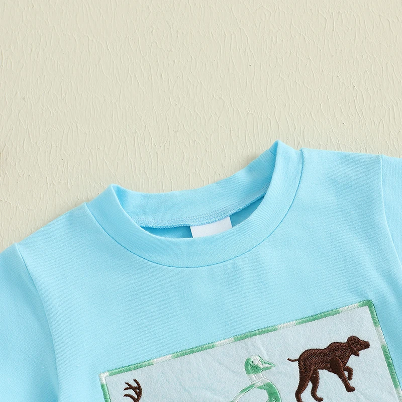 SUNSIOM Traje de verano para niño pequeño de 0 a 3 años, camiseta de manga corta con cuello redondo y pantalones cortos a rayas, conjunto de 2 piezas - imagen 3