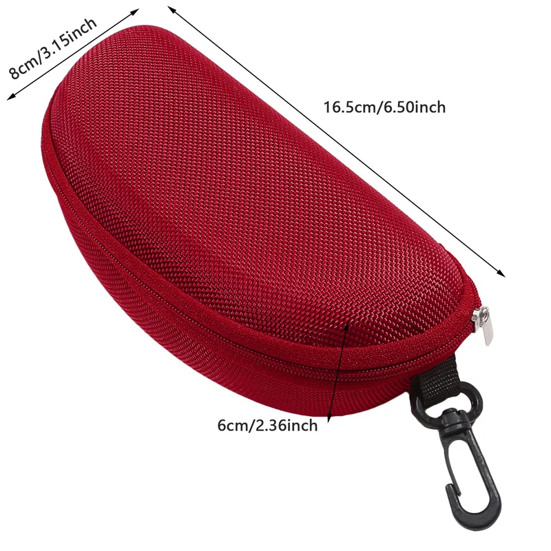 Estuche rígido EVA para gafas con mosquetón – Funda protectora con cremallera - imagen 4