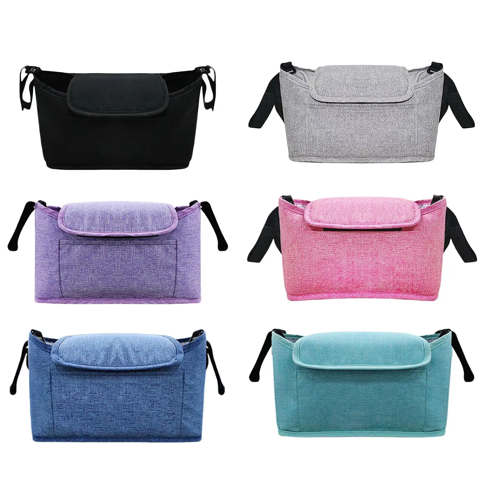 Bolsa organizadora desmontable cochecito–Portavasos y correa ajustable