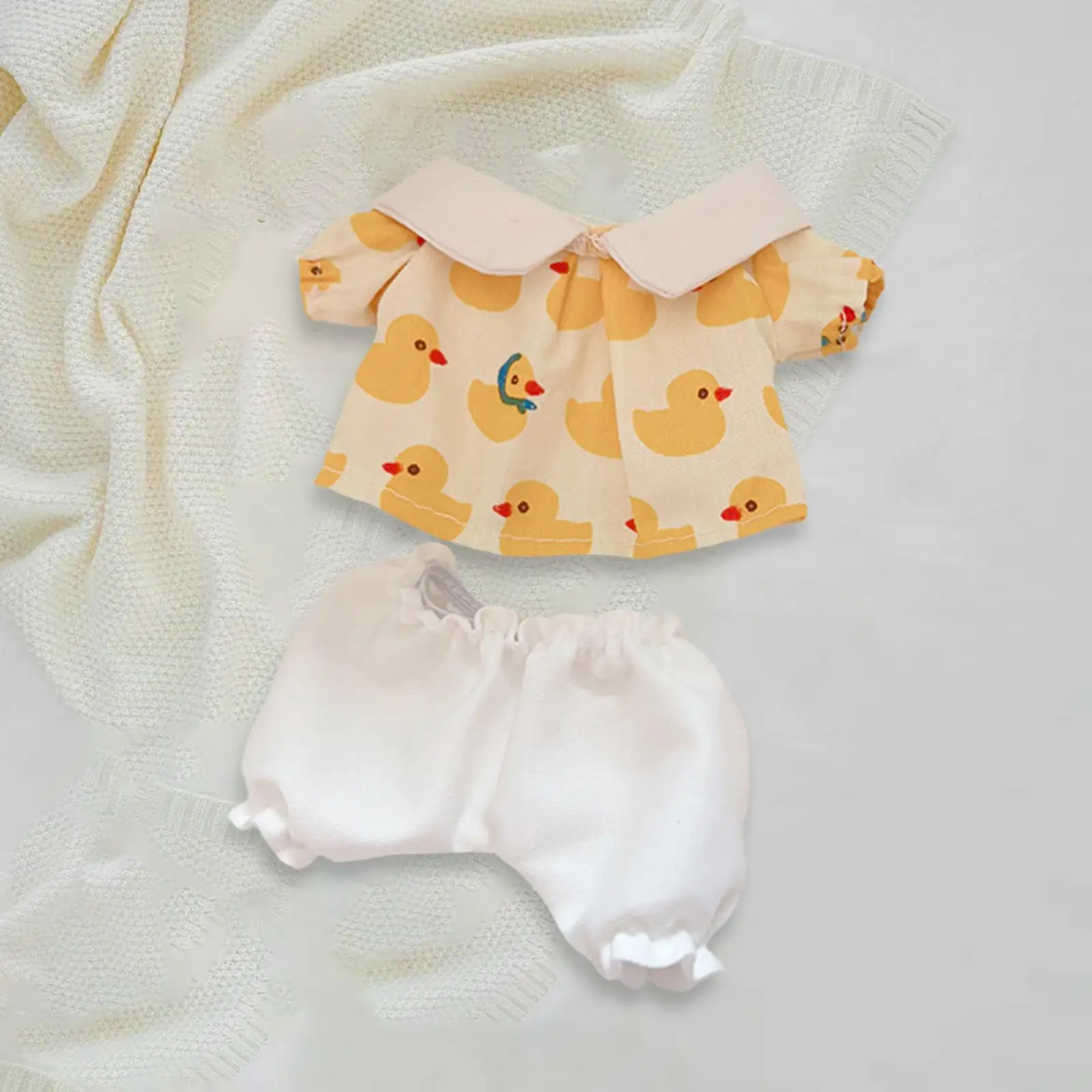 Stuffed Doll T Shirt and Pants Clothing Hands on Photo Props Educational Flexibility for Kids Costumes Dress up for 17cm Dolls