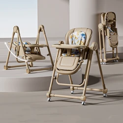 Silla de comedor bebé plegable multifuncional con ajuste de altura