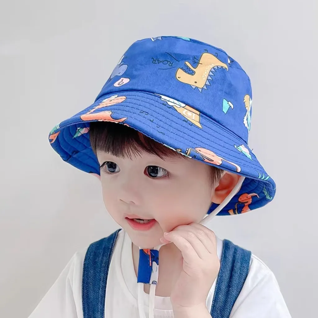 Bonitos sombreros de cubo de dibujos animados para niños y niñas, novedad de verano, sombrero fino para el sol, gorra Panamá, sombrero de pesca para senderismo, gorras de pescador - imagen 3