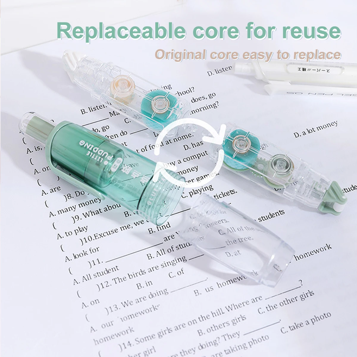 Dispensador transparente de puntos adhesivos con recargas reemplazables - imagen 5
