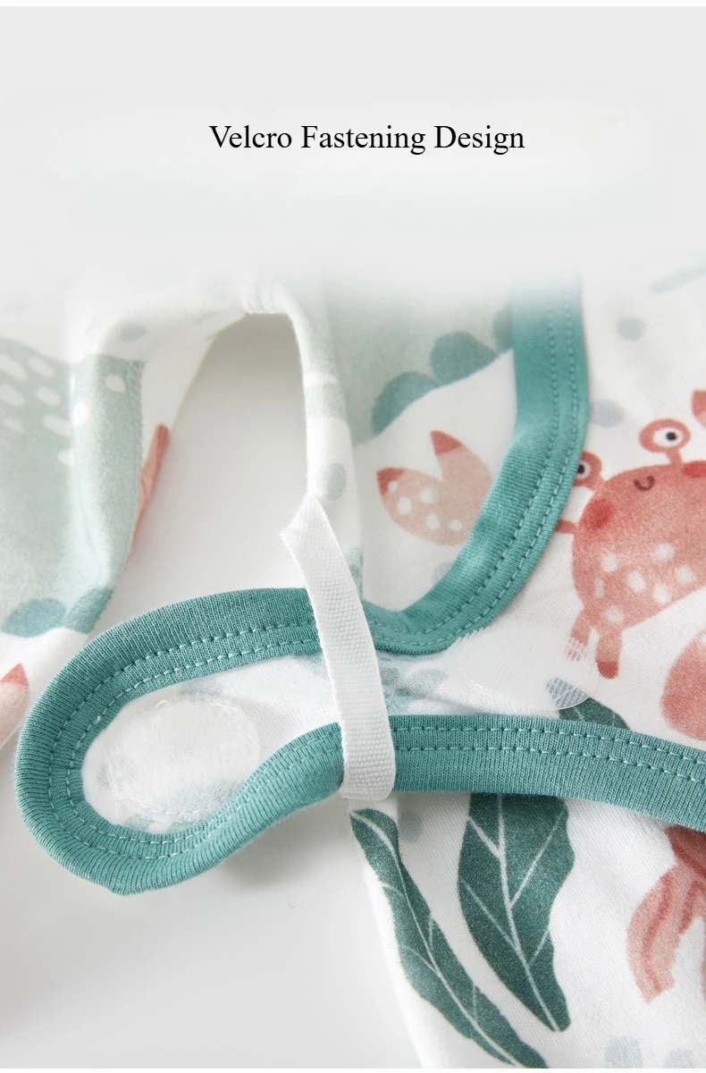 Somenie-Pelele para bebé recién nacido, vestido de mariposa de algodón puro, mono con cuello redondo estampado bonito para niños y niñas, tendencia para todas las estaciones - imagen 3