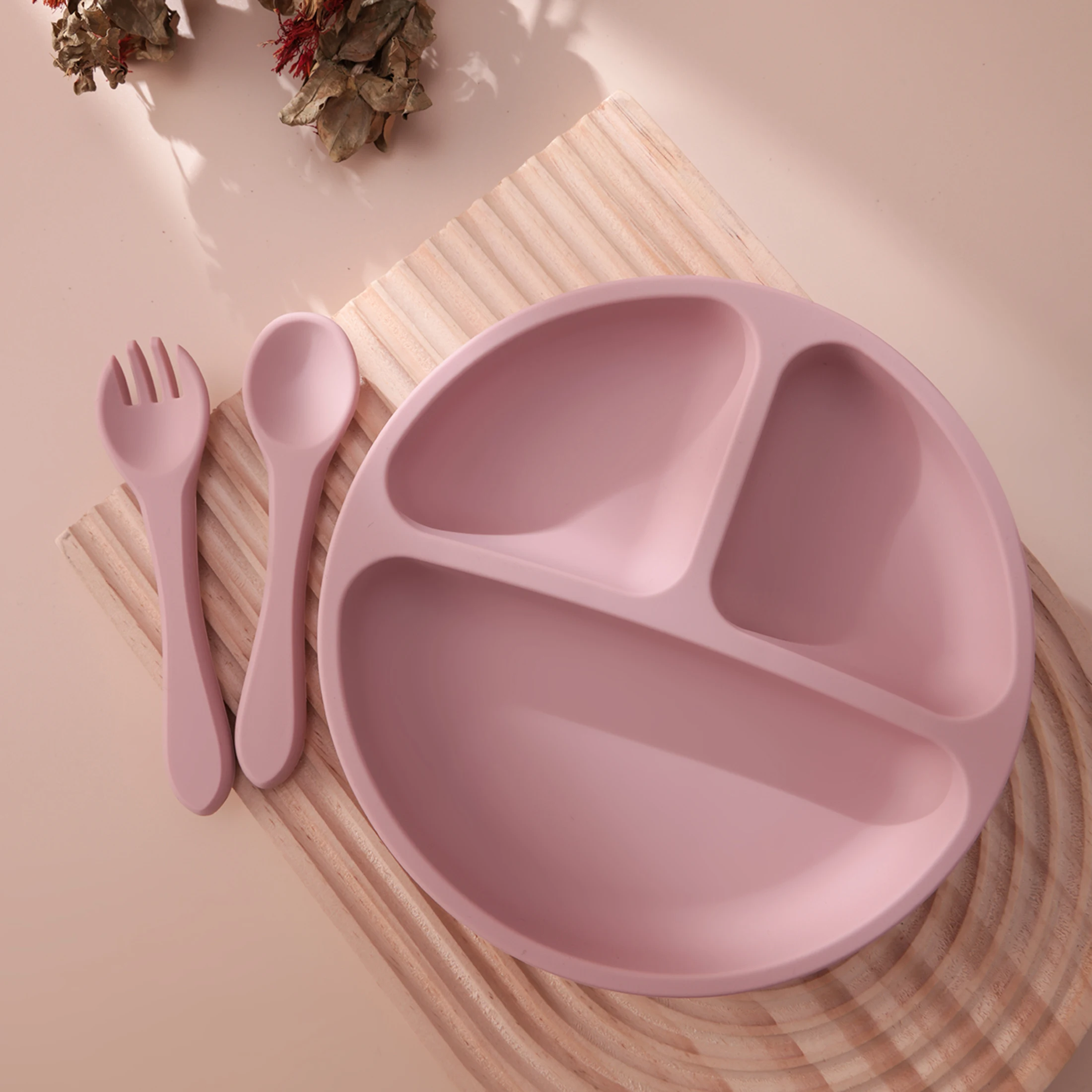 Utensilios de silicona para alimentación de bebé