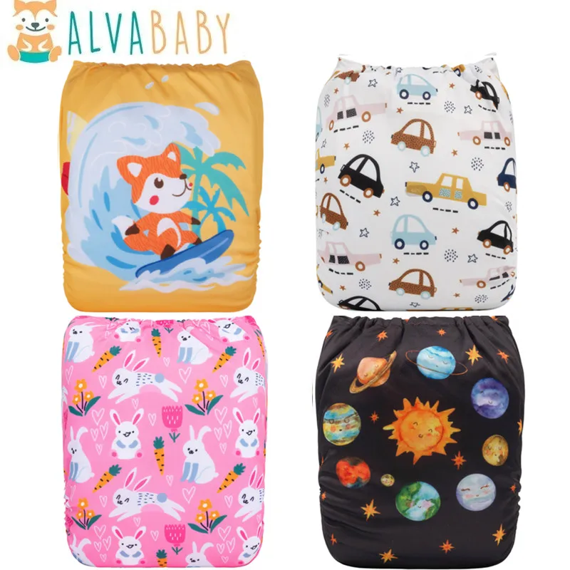AlvaBaby pañal de bolsillo lavable en gamuza de microfibra - imagen 4