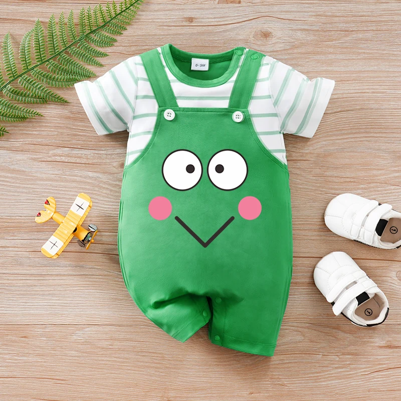 Mono de bebé recién nacido verano con estampado de rana - imagen 4