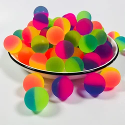 15 Uds. Pelotas de juguete de rebote de goma de dos colores, regalo para niños, regalos de decoración de recuerdo de fiesta, juegos deportivos para niños, pelotas elásticas para saltar