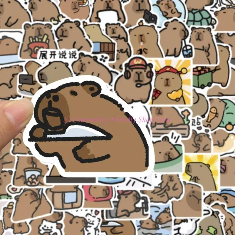 85AE Pegatinas capibara: garabatos animales para manualidades - imagen 4