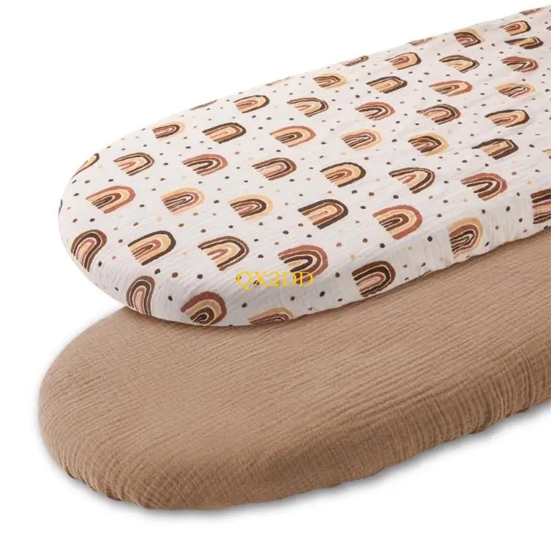 QX2D 2XBABY Cuna cuna ajustada Protectores colchón Cubierta manga protectora infantil para niños - imagen 2