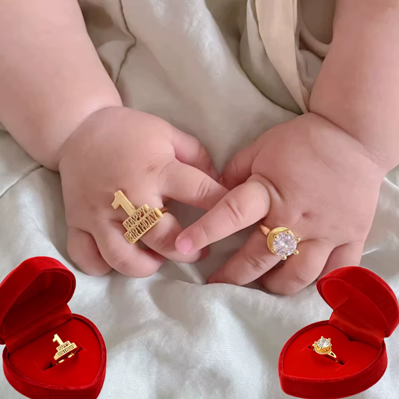 Anillo para bebé con caja de fotos del primer cumpleaños - imagen 4