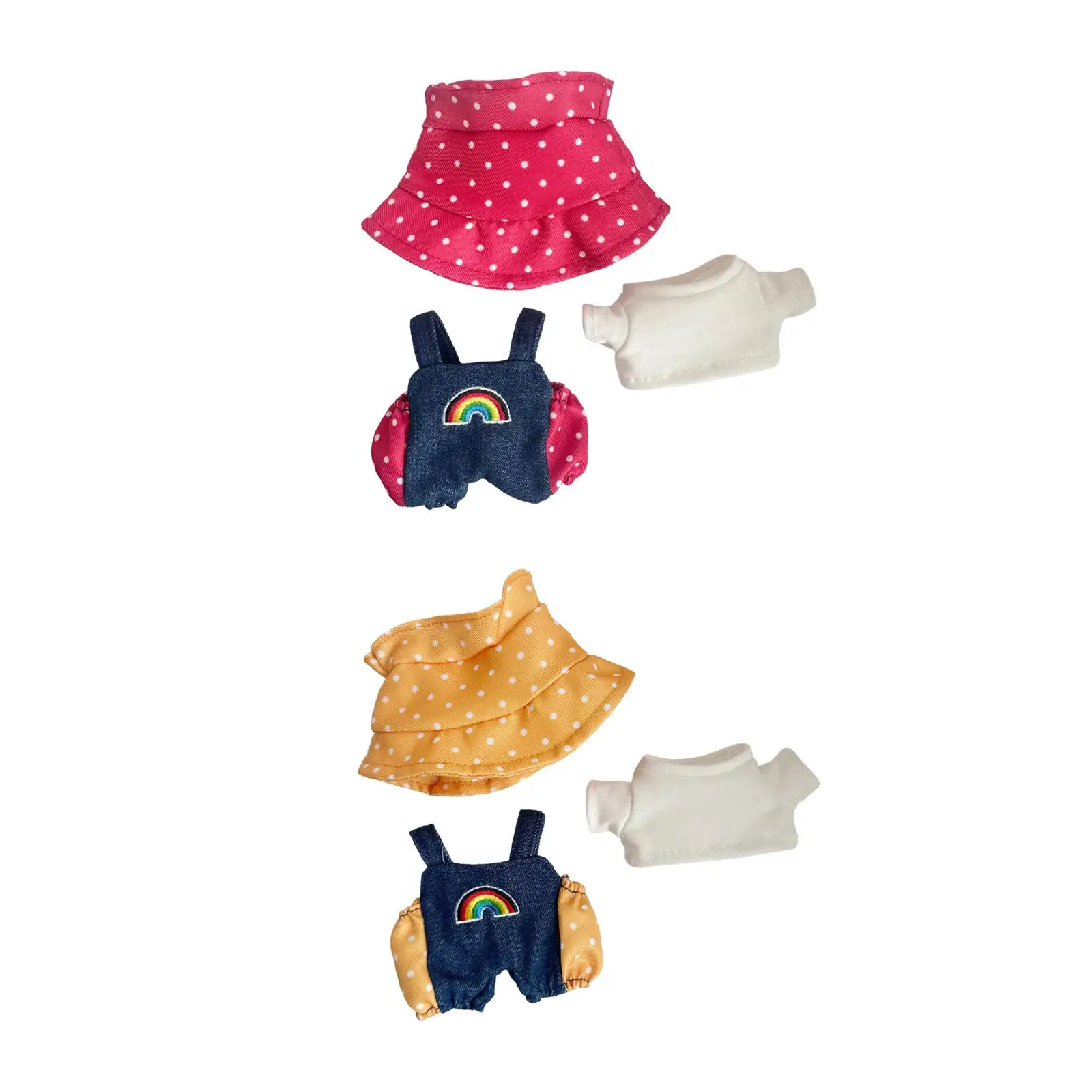 Plush Doll Clothing DIY Flexibility Hands on Girl Doll Outfit for 17cm Dolls
