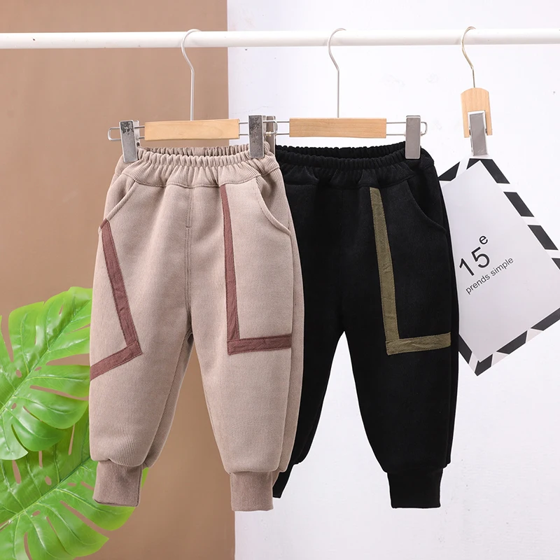 Pantalones chándal acolchados para niños - Cómodos con bolsillo grande y cintura elástica - imagen 2