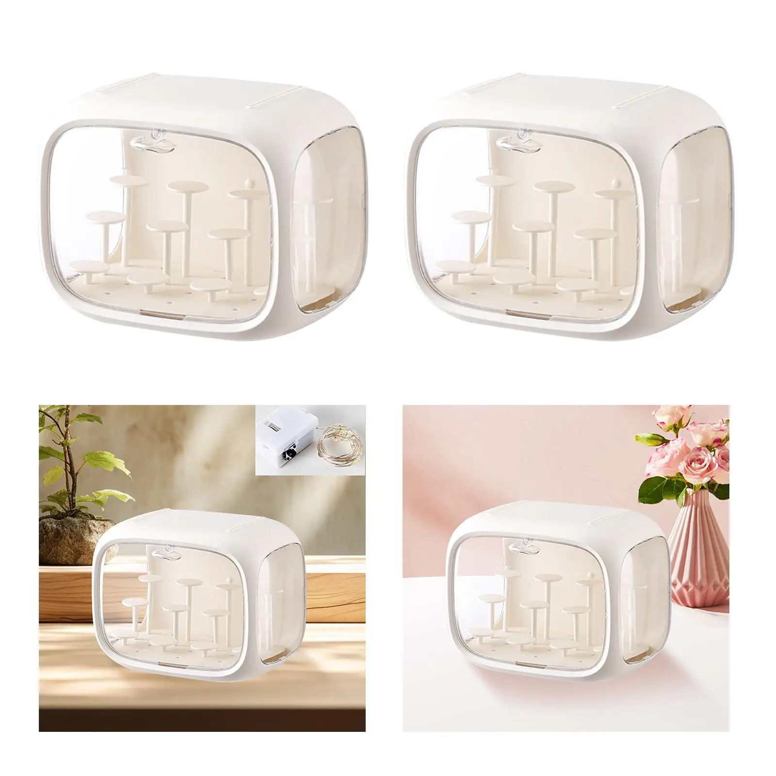 Display Case for Figures Clear Dustproof Protection for Miniature Figurines Souvenirs Collectibles Statue Action Figures