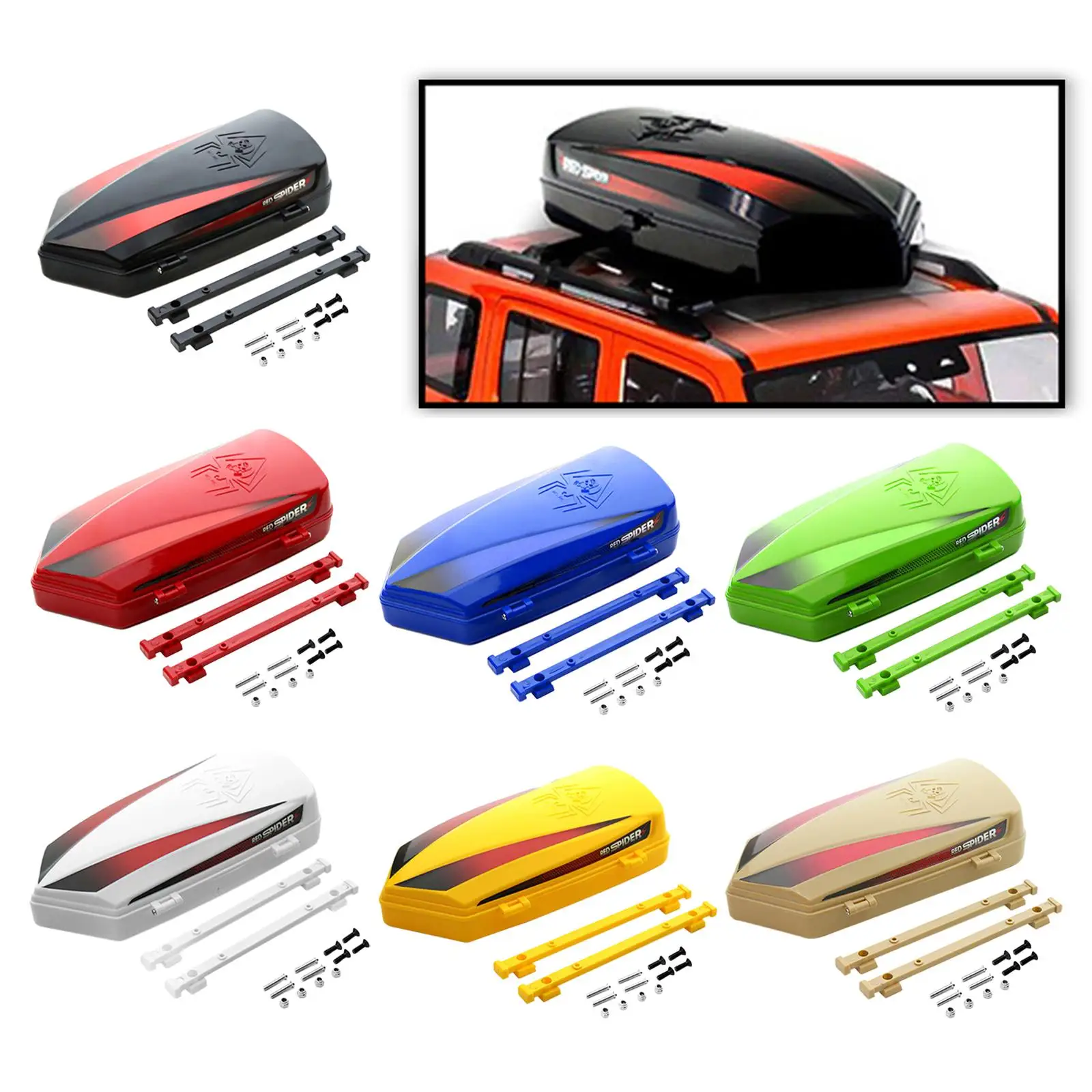 1/8 1/10 Universal Spare Parts Modified Accessory Roof Luggage Crossbar Bracket for Crawler Trucks RC Hobby Car Modification