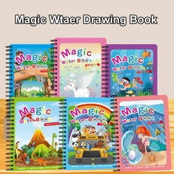 Libro mágico de dibujo al agua reutilizable para niños – Educativo