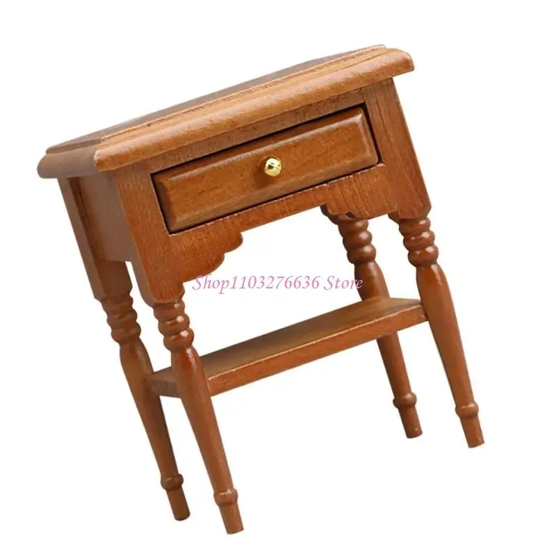 R6FD 1:12 Casas muñecas a escala Escenas miniaturas Mini Mini Night Stand 1:12 Casas muñecas muebles en Regalos - imagen 4