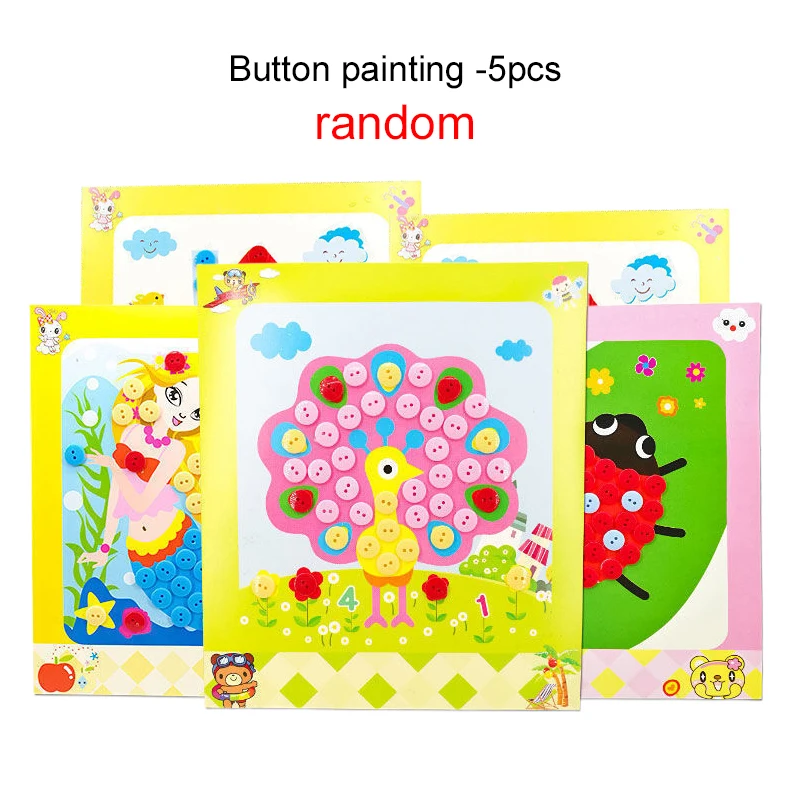 5pcs Button stickers