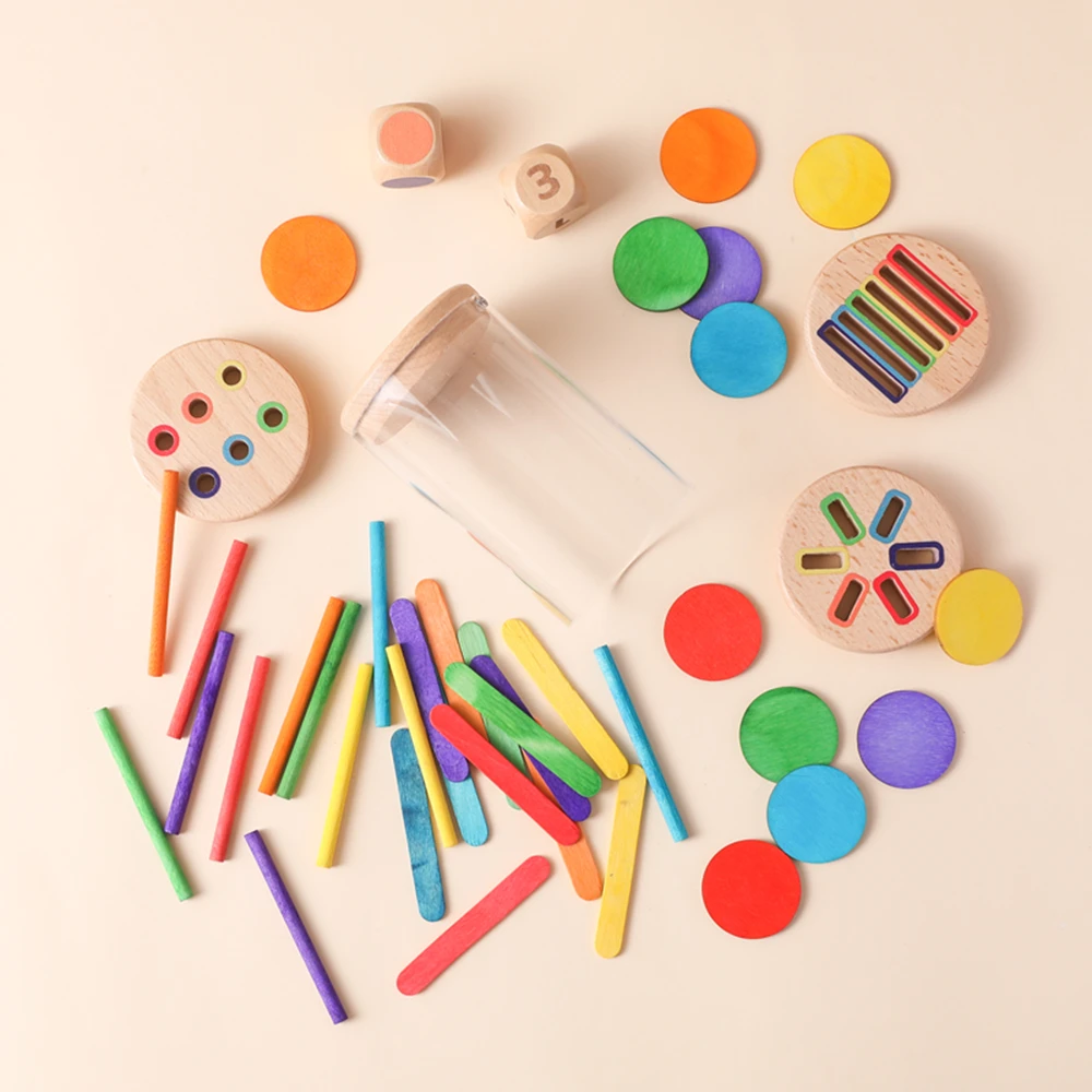 Juguete Montessori de madera – Tazas clasificación para bebés - imagen 3