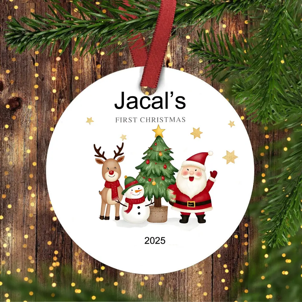 Primer adorno navideño personalizado para bebé, bonito adorno navideño para recuerdo de recién nacido, primer adorno navideño personalizado para bebé - imagen 5