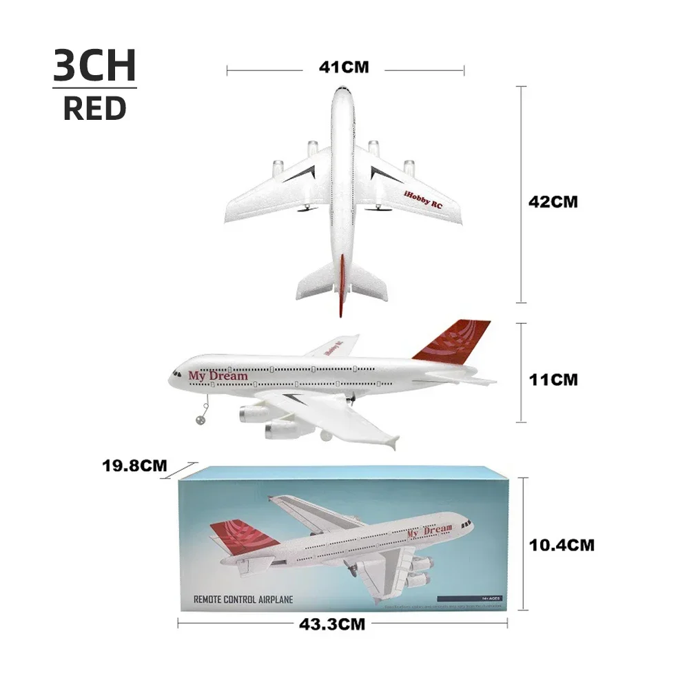 Avión radiocontrol A380 de ala fija para niños en exteriores - imagen 4