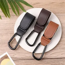 Gancho ajustable para cochecito en cuero PU - Organizador multifunción